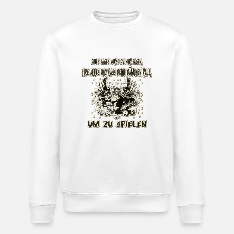 Dämon raus lassen - Stanley/Stella Unisex Bio-Sweatshirt ROLLER - Weiß