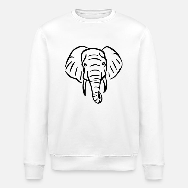 Elefant - Stanley/Stella Unisex Bio-Sweatshirt ROLLER - Weiß