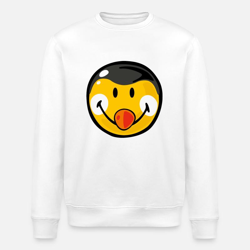 Smiley Penguin - Stanley/Stella ROLLER Unisex Organic Sweatshirt - white