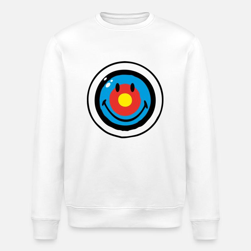 Smiley Target - Sweat bio ROLLER Stanley/Stella Unisexe - blanc