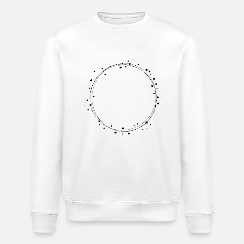 circle_heart_stars - Stanley/Stella Unisex Bio-Sweatshirt ROLLER - Weiß