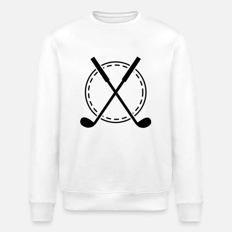 Golf emblem - Stanley/Stella ROLLER Unisex Organic Sweatshirt - white