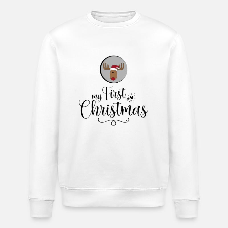 my first Christmas - Stanley/Stella ROLLER Unisex Organic Sweatshirt - white