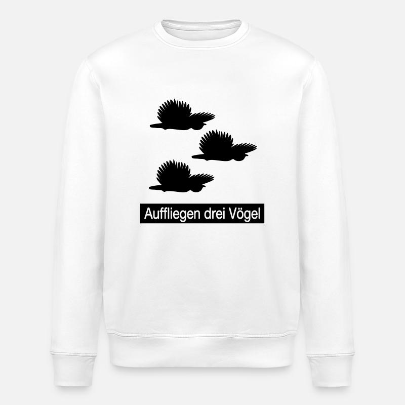 Auffliegen drei Vögel - Stanley/Stella Unisex Bio-Sweatshirt ROLLER - Weiß