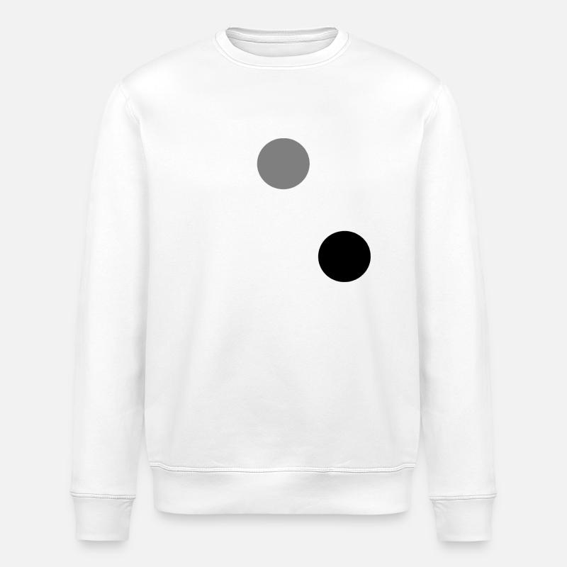 Triokugeln weiß grau schwarz - Stanley/Stella Unisex Bio-Sweatshirt ROLLER - Weiß