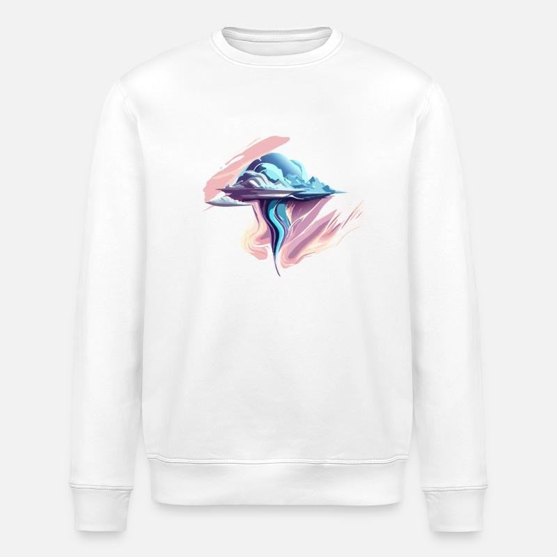 Chrome Clouds - Stanley/Stella ROLLER Unisex Organic Sweatshirt - white