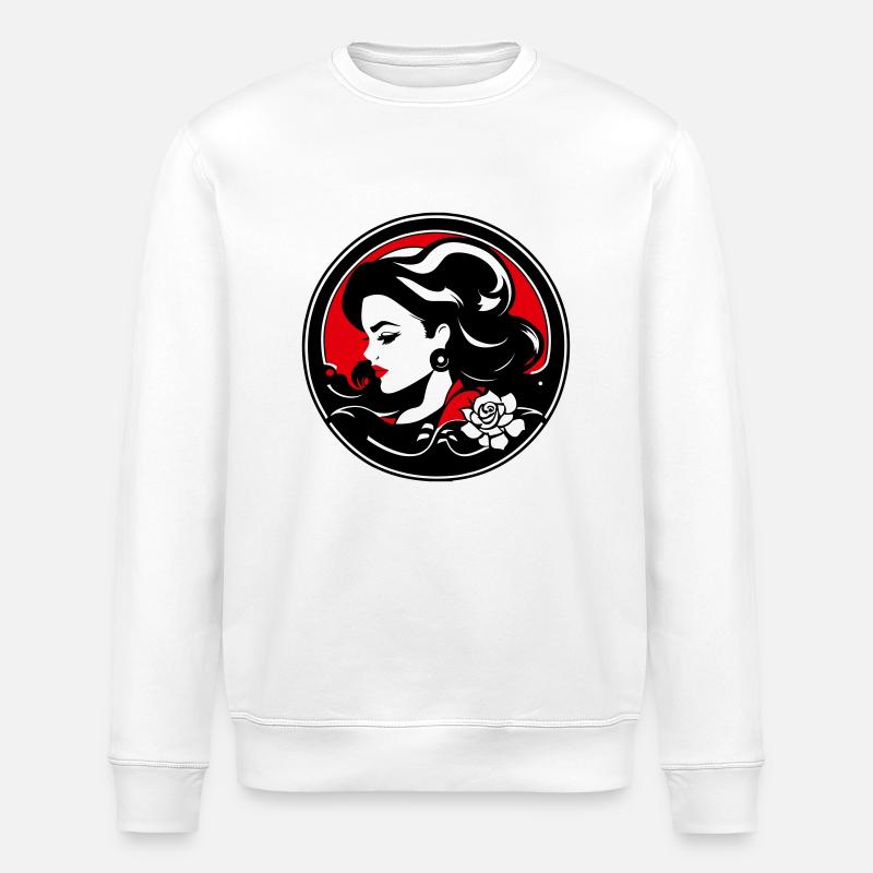 Rockabilly - Stanley/Stella Unisex Bio-Sweatshirt ROLLER - Weiß