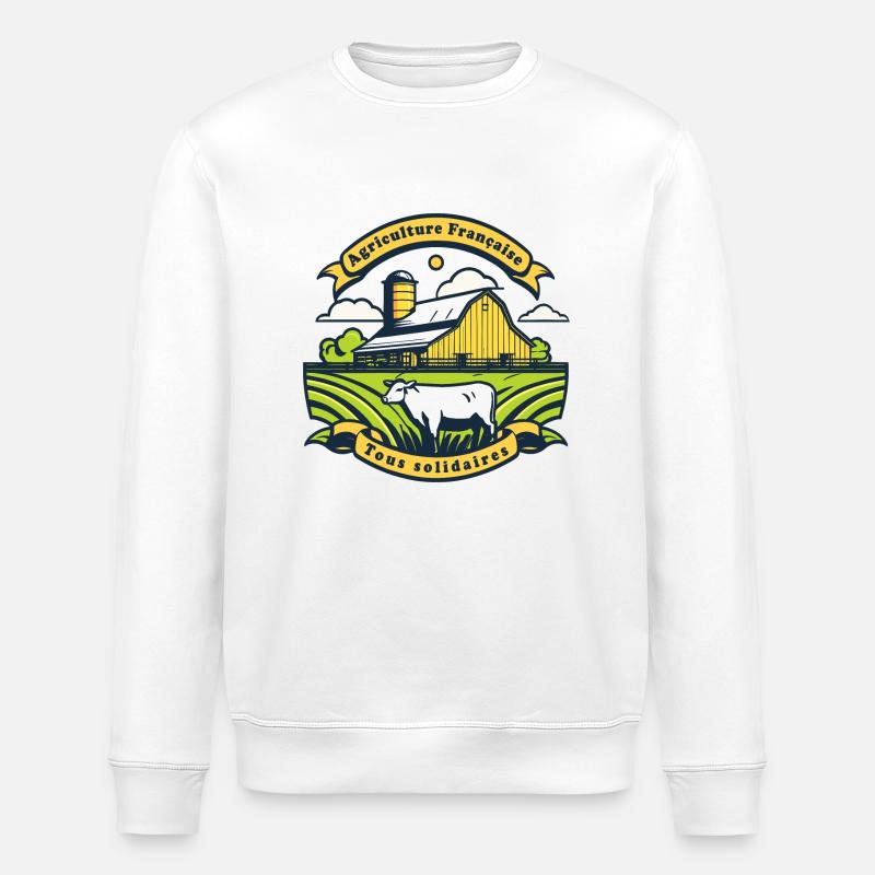 Farmer Support #1 - Stanley/Stella ROLLER Unisex Organic Sweatshirt - white