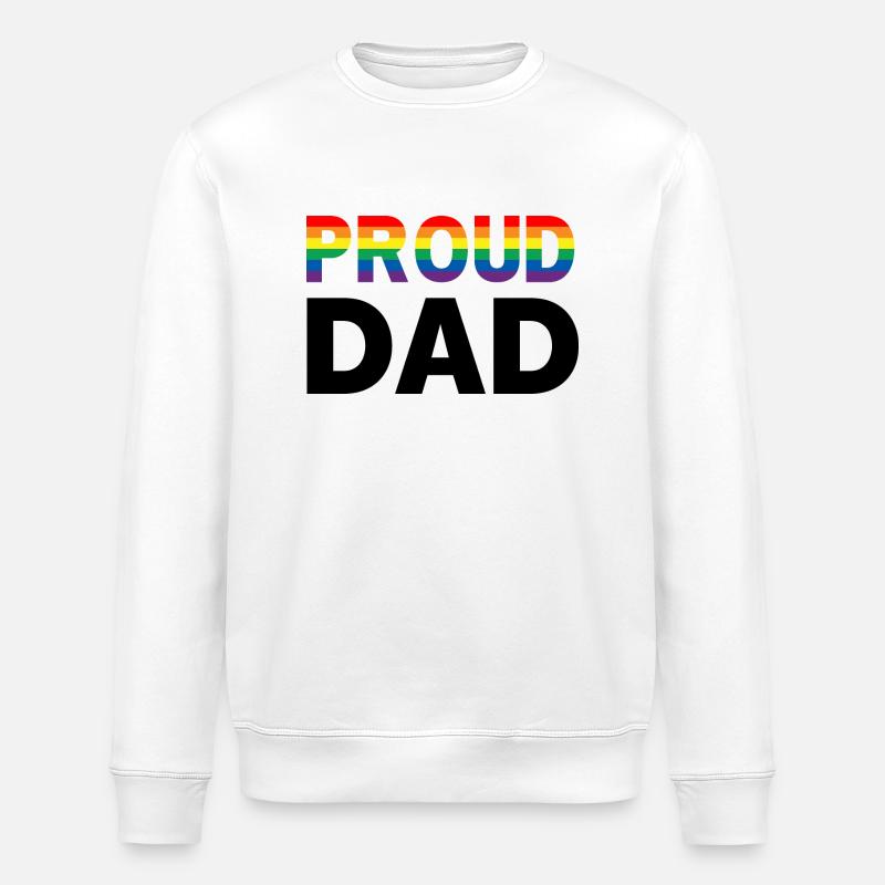 Proud Dad Pride - Stanley/Stella Unisex Bio-Sweatshirt ROLLER - Weiß