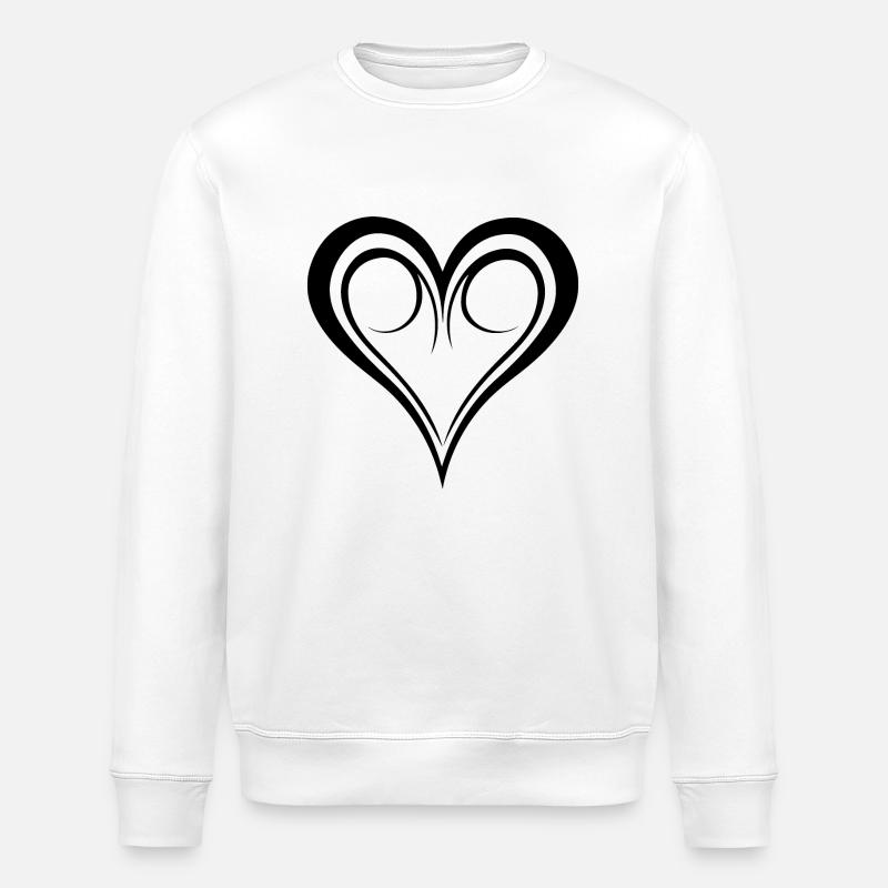 Herz - Stanley/Stella Unisex Bio-Sweatshirt ROLLER - Weiß