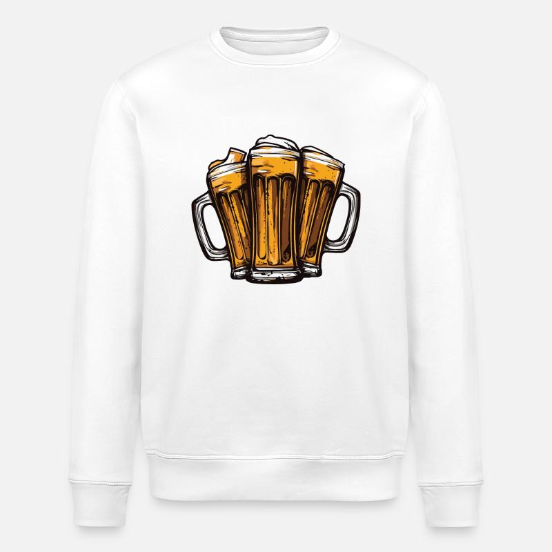 Bier Team Biergläser - Stanley/Stella Unisex Bio-Sweatshirt ROLLER - Weiß