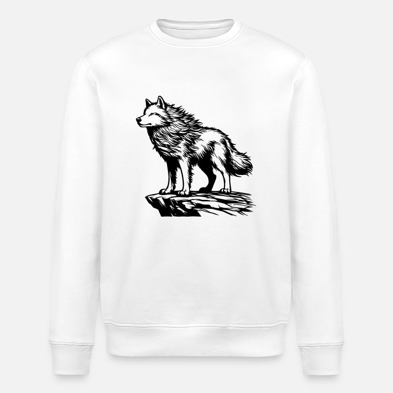 Loup - Sweat bio ROLLER Stanley/Stella Unisexe - blanc
