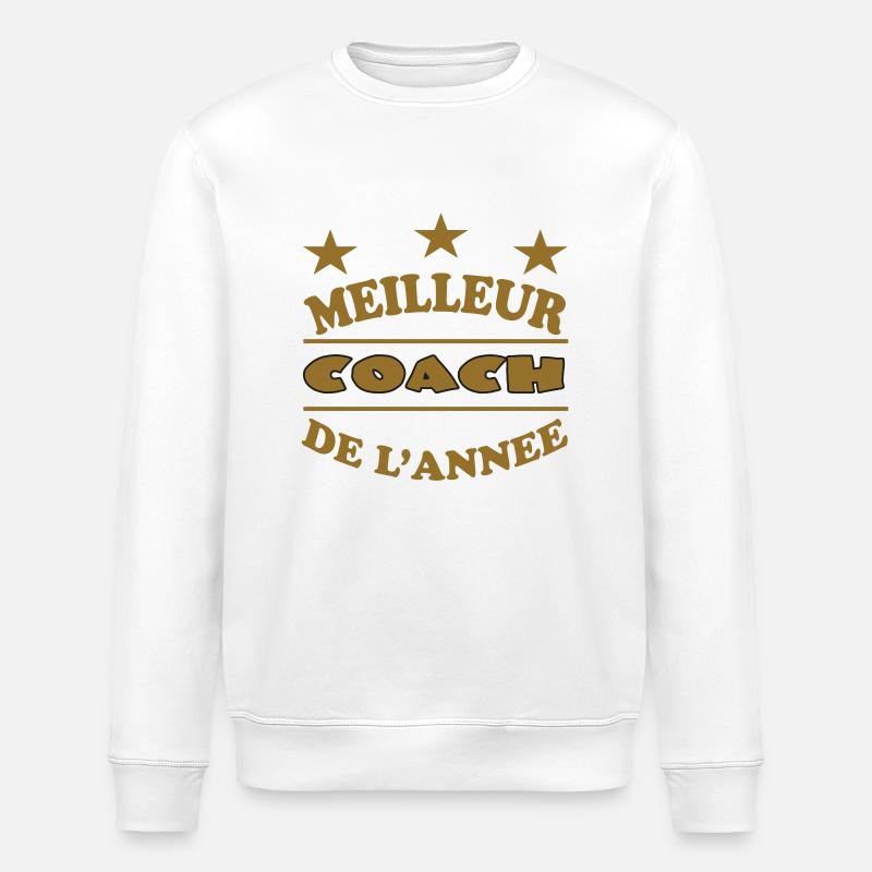 MEILLEUR COACH DE L'ANNEE - Sweat bio ROLLER Stanley/Stella Unisexe - blanc