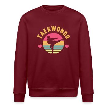 Taekwondo-Mädchen Kick Power Stärke Mut Geschenk - Stanley/Stella Unisex Bio-Sweatshirt ROLLER - Weiß - Vorne - Nik (191cm)