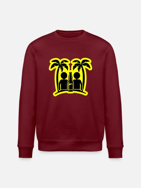 Island Beach Party Drinking - Stanley/Stella ROLLER Unisex Organic Sweatshirt - white