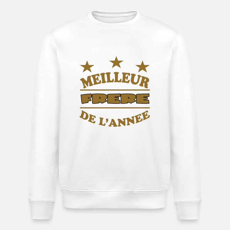 BESTER BRUDER DES JAHRES - Stanley/Stella Unisex Bio-Sweatshirt ROLLER - Weiß