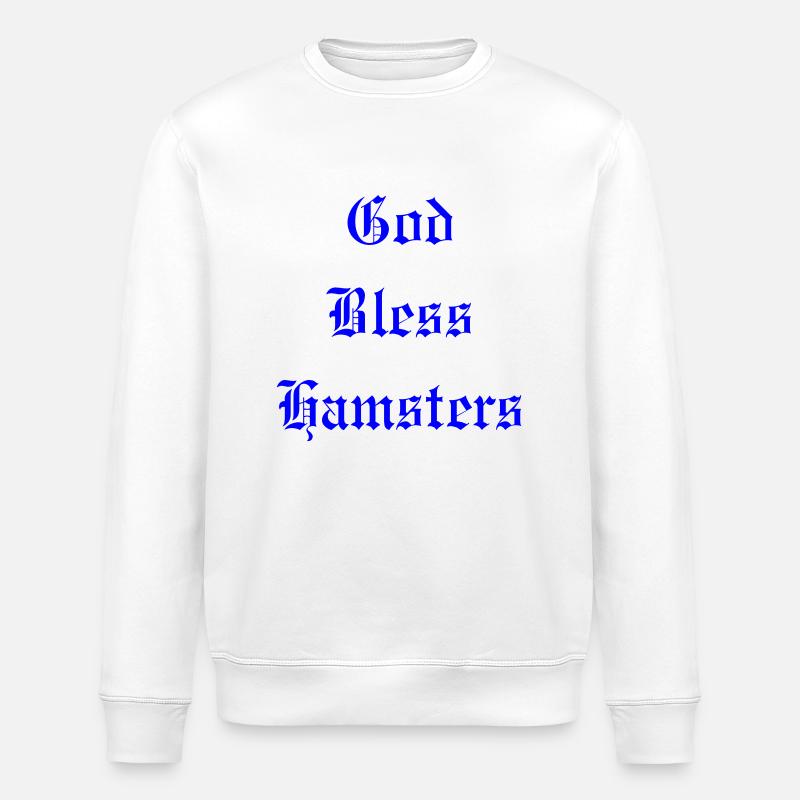 GodBlessHamsters - Stanley/Stella Unisex Bio-Sweatshirt ROLLER - Weiß