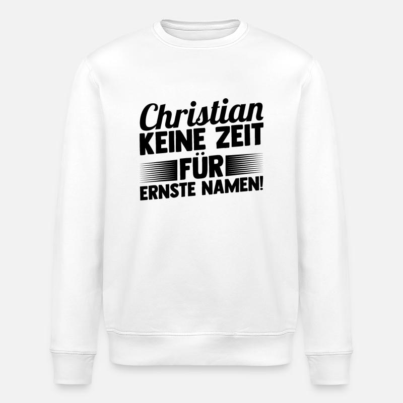 Prénom Chris Christian - Sweat bio ROLLER Stanley/Stella Unisexe - blanc