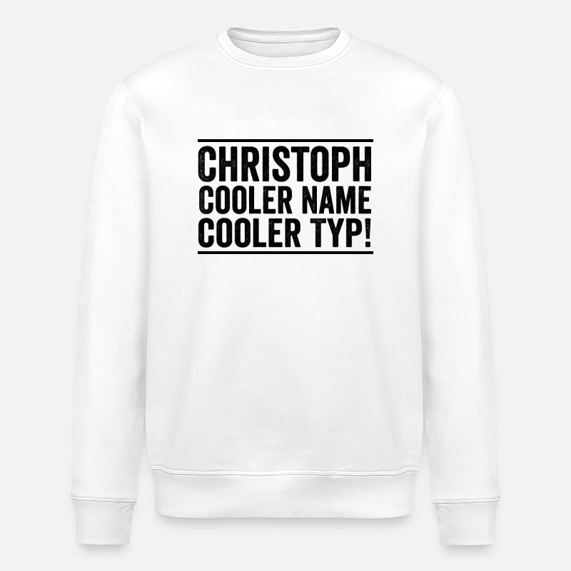 Prénom Chris Christoph - Sweat bio ROLLER Stanley/Stella Unisexe - blanc