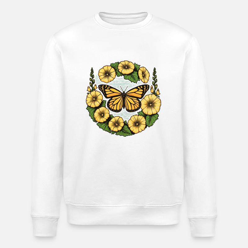 Monarchfalter - Stanley/Stella Unisex Bio-Sweatshirt ROLLER - Weiß