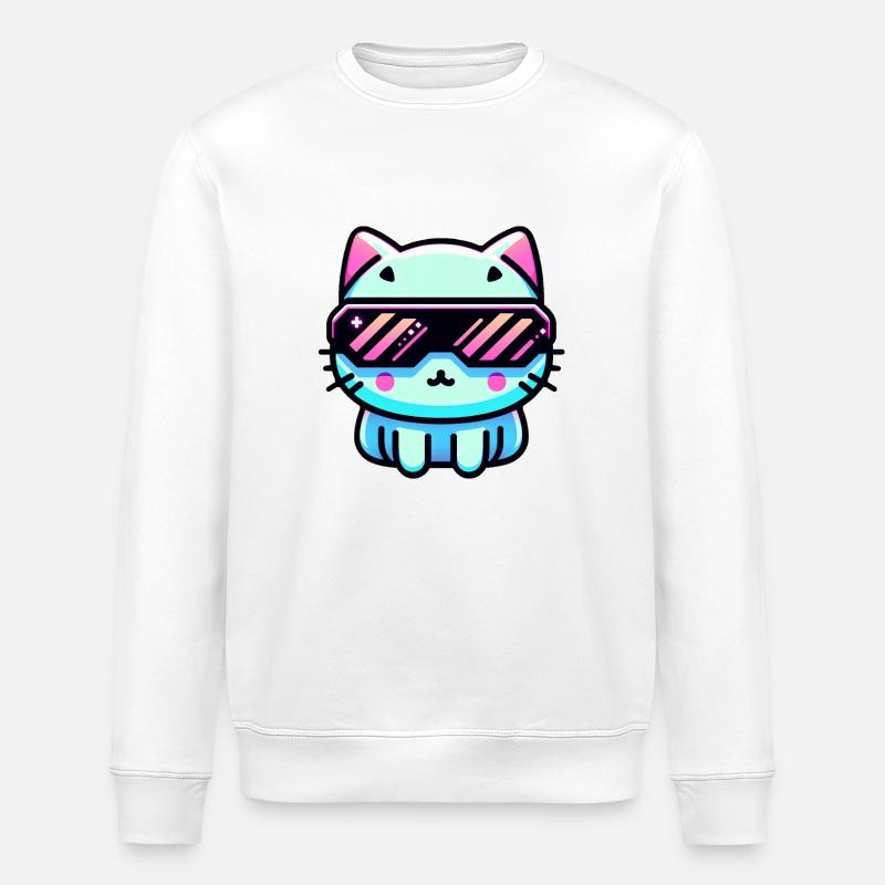 Cyber chat - Sweat bio ROLLER Stanley/Stella Unisexe - blanc