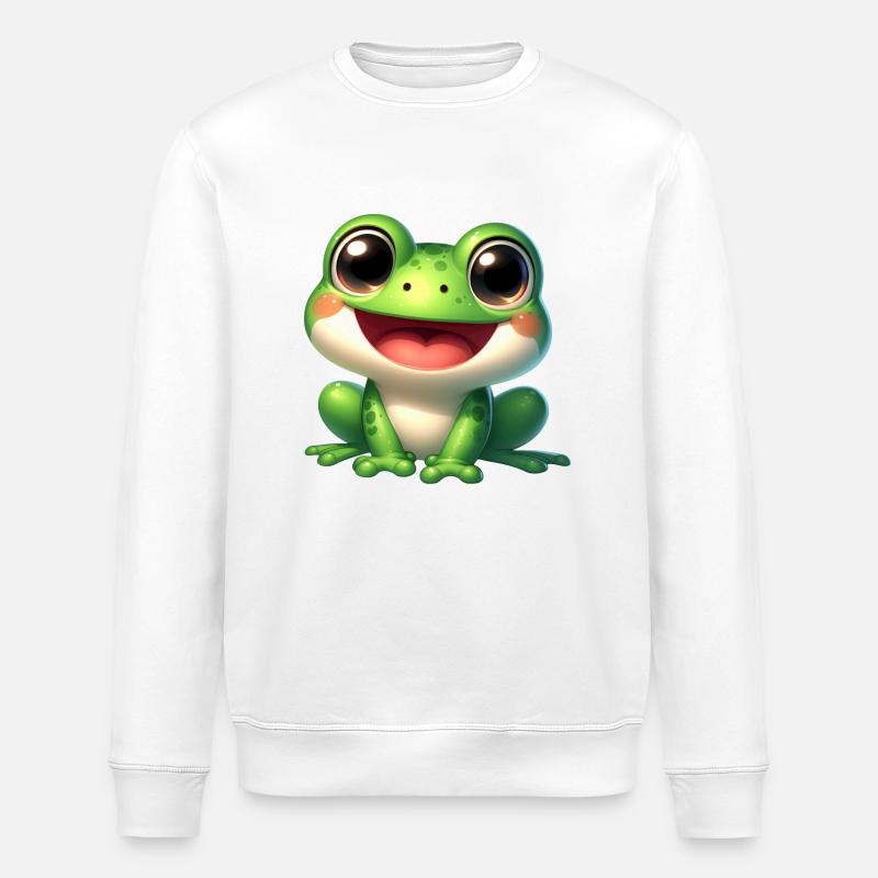Frog / Frosch - Stanley/Stella Unisex Bio-Sweatshirt ROLLER - Weiß