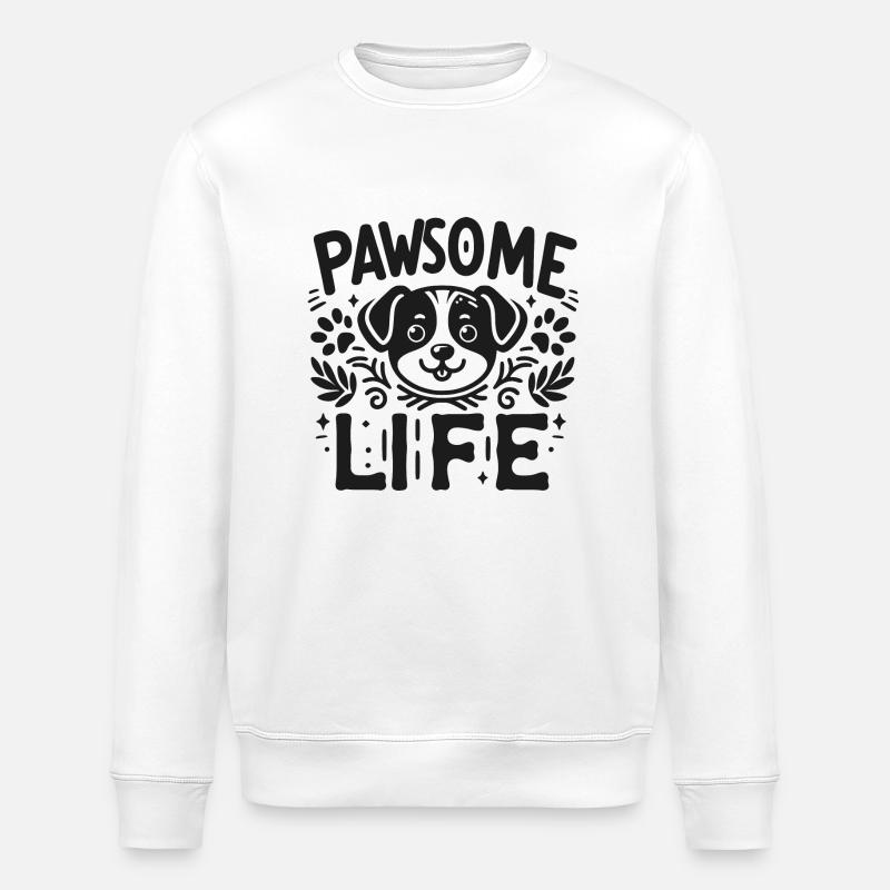 Pfotenhaftes Leben - Stanley/Stella Unisex Bio-Sweatshirt ROLLER - Weiß