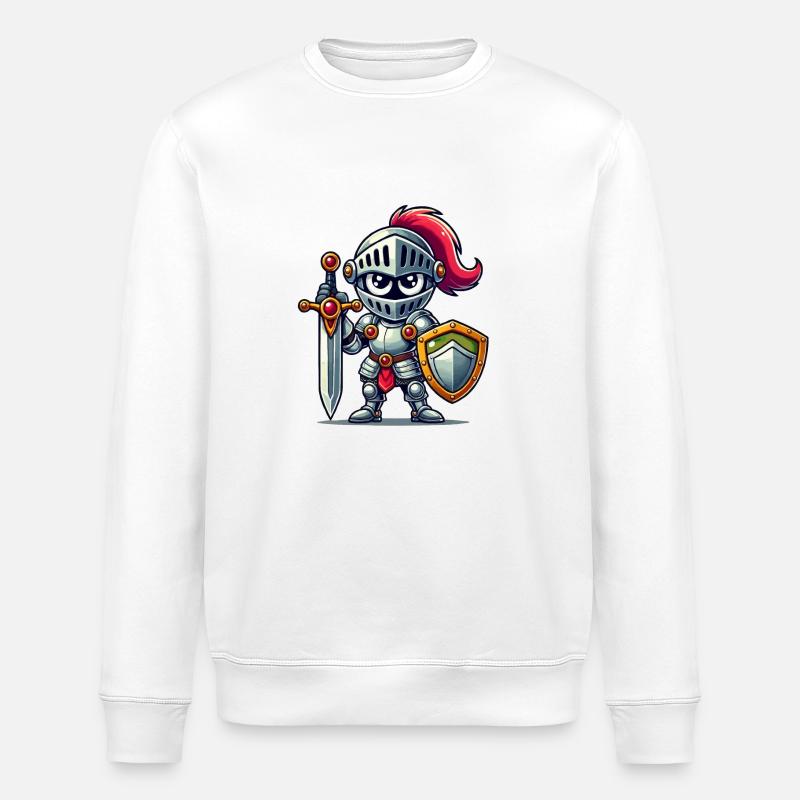 Ritter Comic - Stanley/Stella Unisex Bio-Sweatshirt ROLLER - Weiß