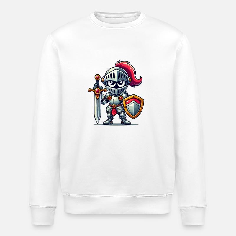 Ritter Comic - Stanley/Stella Unisex Bio-Sweatshirt ROLLER - Weiß