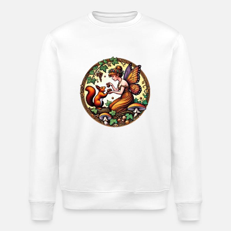 Eichhörnchen-Fee - Stanley/Stella Unisex Bio-Sweatshirt ROLLER - Weiß