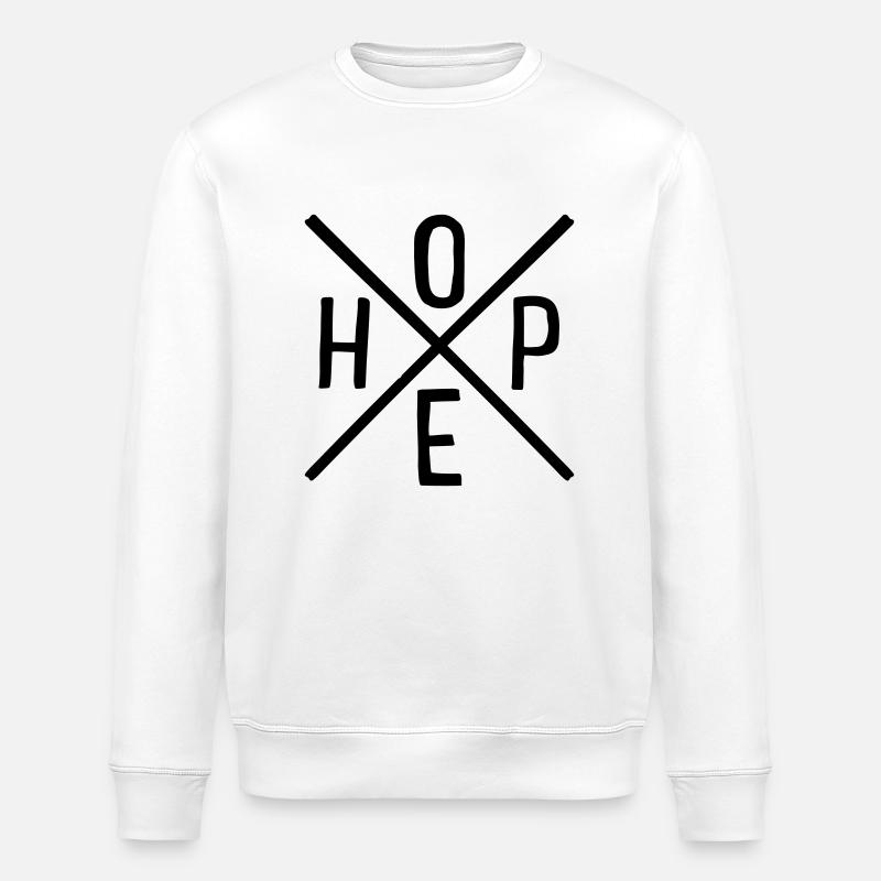 Hoffnung - Stanley/Stella Unisex Bio-Sweatshirt ROLLER - Weiß