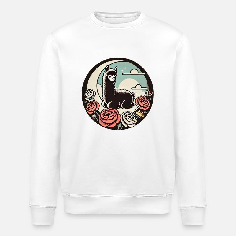 Lama - Stanley/Stella Unisex Bio-Sweatshirt ROLLER - Weiß