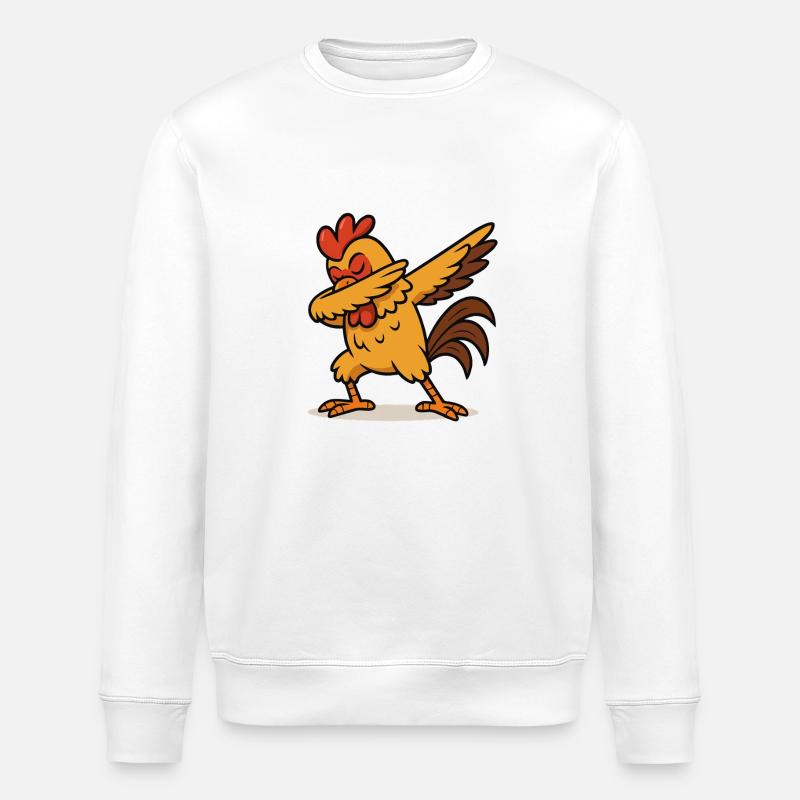hahn dabbing - Stanley/Stella Unisex Bio-Sweatshirt ROLLER - Weiß