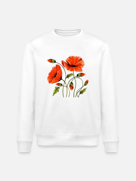 Blumen - Stanley/Stella Unisex Bio-Sweatshirt ROLLER - Weiß