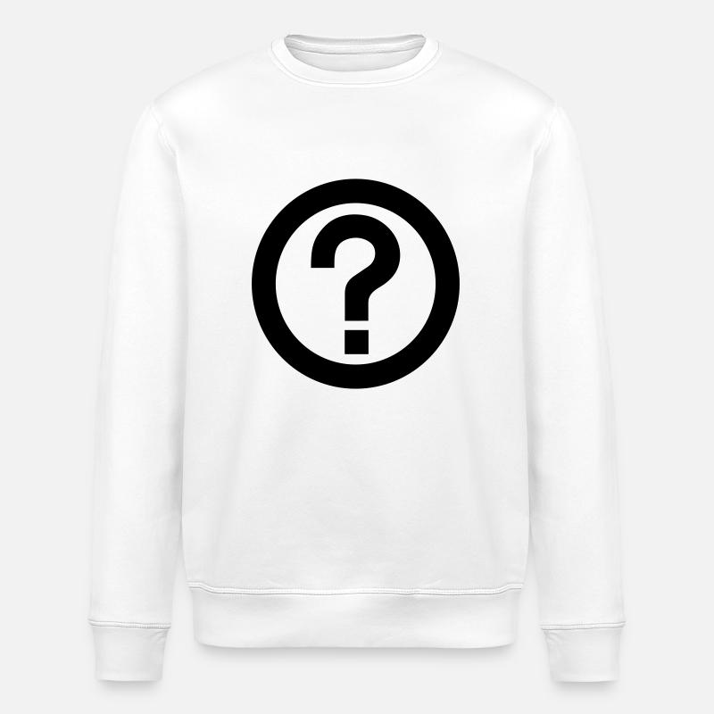 Fragezeichen - Symbol - Stanley/Stella Unisex Bio-Sweatshirt ROLLER - Weiß
