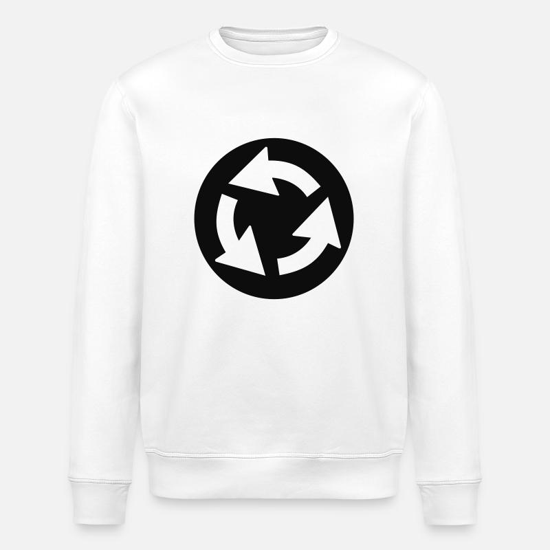 Cercle,Flèche - Sweat bio ROLLER Stanley/Stella Unisexe - blanc