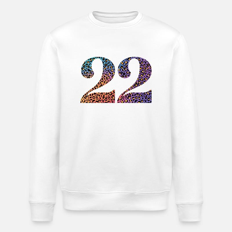 22e anniversaire léopard - Sweat bio ROLLER Stanley/Stella Unisexe - blanc