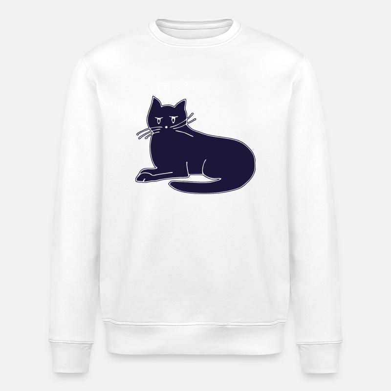 Chat - Sweat bio ROLLER Stanley/Stella Unisexe - blanc