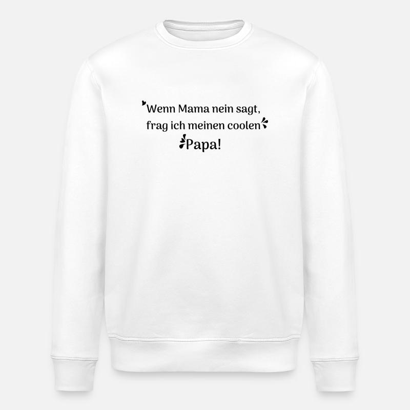 lustige Sprüche - cooler Papa - Stanley/Stella Unisex Bio-Sweatshirt ROLLER - Weiß