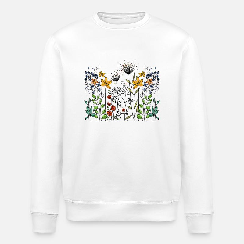 Fleur - Sweat bio ROLLER Stanley/Stella Unisexe - blanc