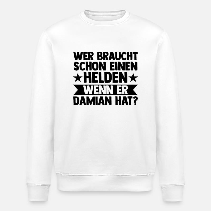 Vorname Damian - Stanley/Stella Unisex Bio-Sweatshirt ROLLER - Weiß