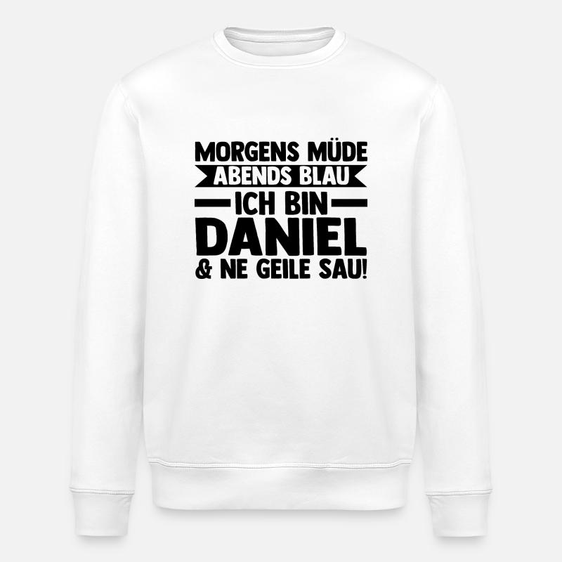 Prénom Daniel - Sweat bio ROLLER Stanley/Stella Unisexe - blanc