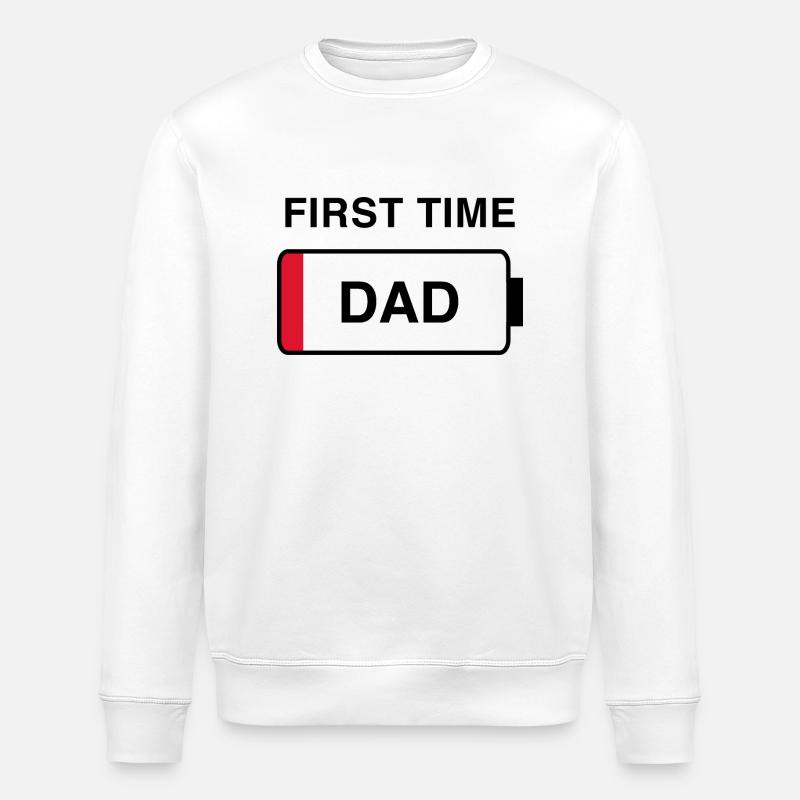 Première fois papa - Sweat bio ROLLER Stanley/Stella Unisexe - blanc