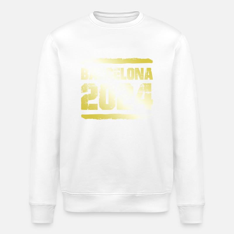 Barcelone 2024 Médaille d’or - Sweat bio ROLLER Stanley/Stella Unisexe - blanc