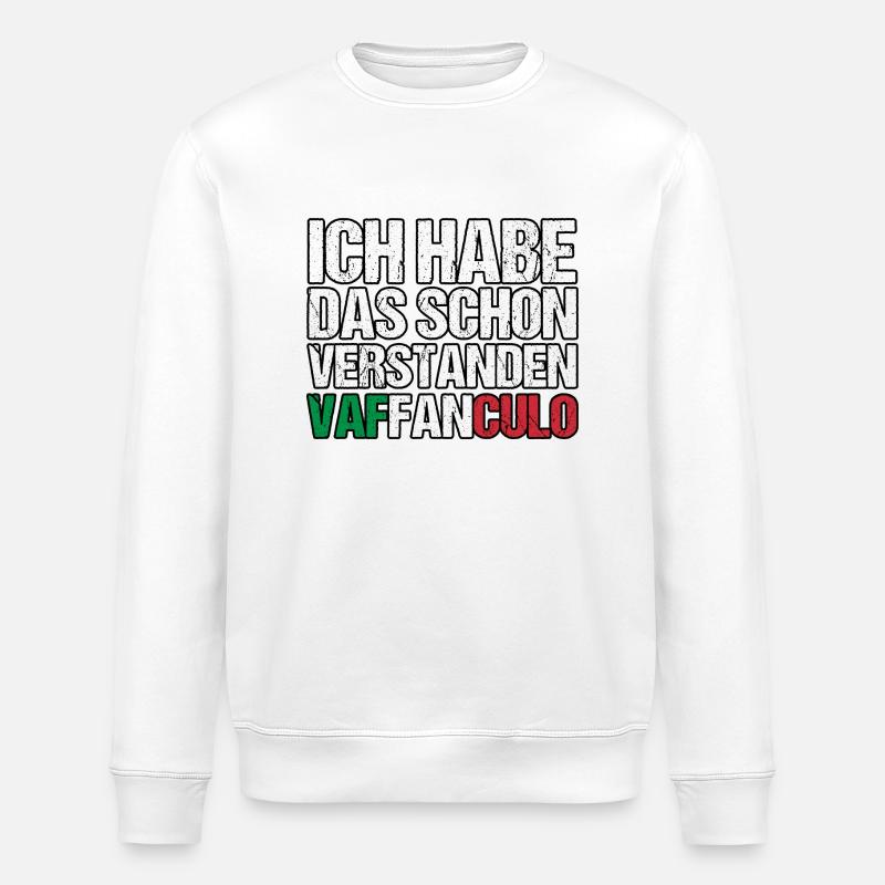 Italie Vaffanculo italien - Sweat bio ROLLER Stanley/Stella Unisexe - blanc