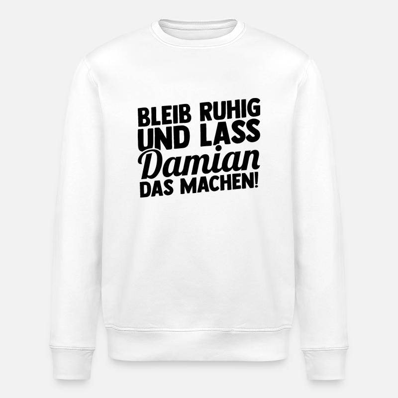 Vorname Damian - Stanley/Stella Unisex Bio-Sweatshirt ROLLER - Weiß