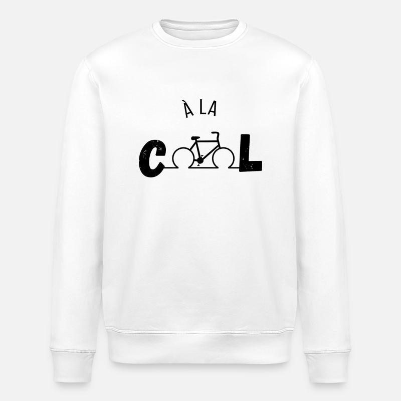 Cool - Fahrrad-Geschenkidee - Stanley/Stella Unisex Bio-Sweatshirt ROLLER - Weiß