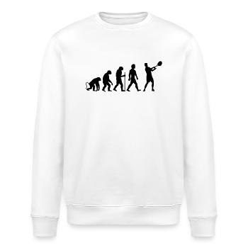 evolution tennis - Stanley/Stella Unisex Bio-Sweatshirt ROLLER - Weiß - Vorne - Nik (191cm)