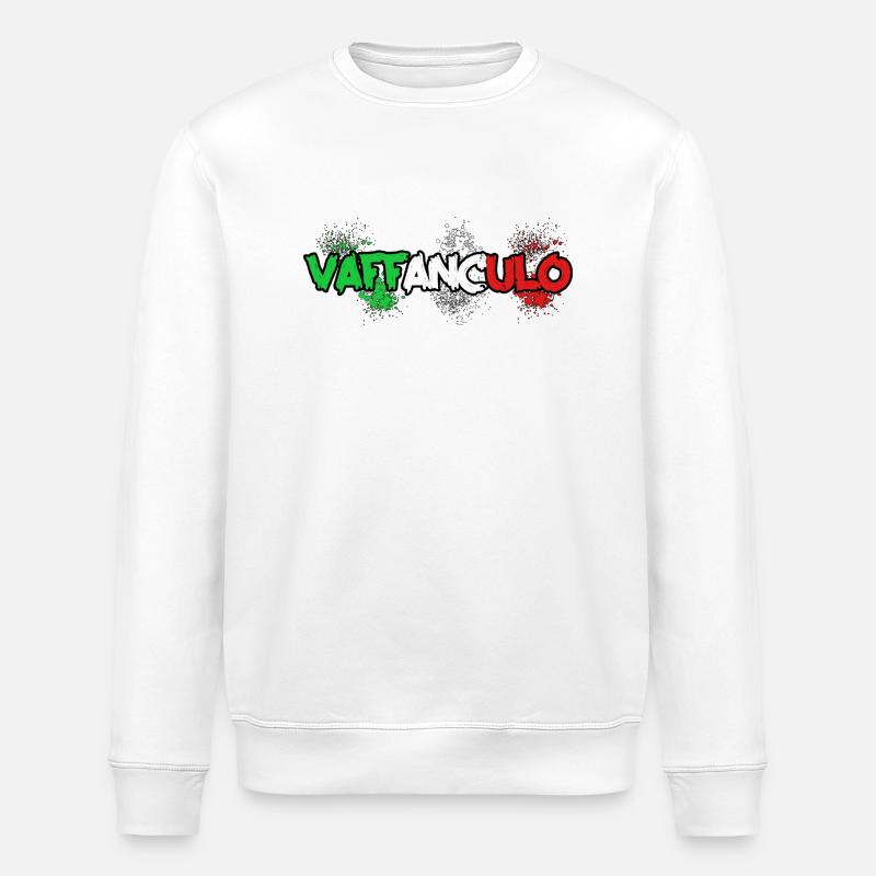 Italie Vaffanculo italien - Sweat bio ROLLER Stanley/Stella Unisexe - blanc