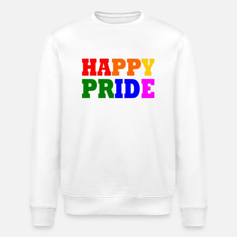 Happy pride - Sweat bio ROLLER Stanley/Stella Unisexe - blanc